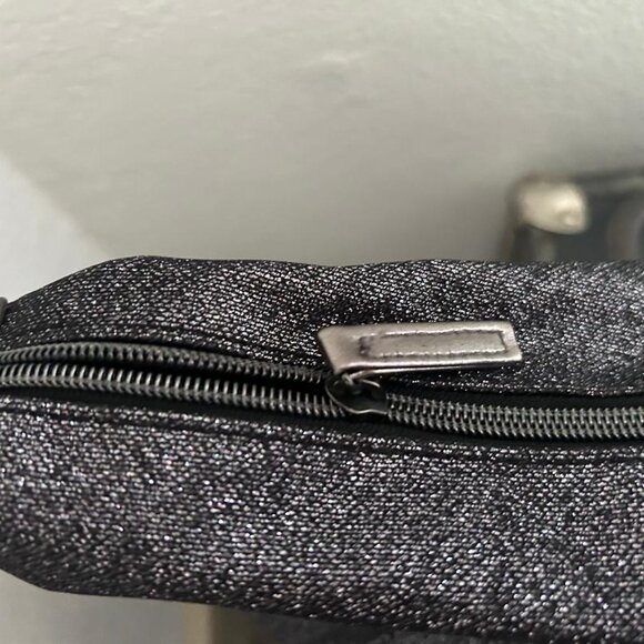 Dark Gray Glittery Large Overnight Bag with small matching clutch - Picture 8 of 13